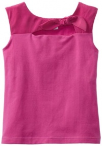 KC Parker Girls 7-16 Cotton Spandex And Woven Combo Sleeveless Top, Fuchsia Rose, 10 KC Parker Girls 7-16 Cotton Spandex And Woven Combo Sleeveless Top, Fuchsia Rose, 10