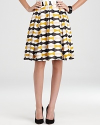 Abundant with generous pleats, this kate spade new york skirt flaunts a crisp pattern and classic silhouette for retro flair. Style with pumps and embrace the twirl.