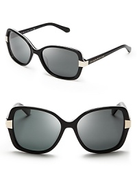 Fast track to flawless, these polarized shades from kate spade new york feature an oversized silhouette and contrast border. Fast track to flawless, these polarized shades from kate spade new york feature an oversized silhouette and contrast border.