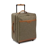 Convenient and on-the-go with two handles so bag can be carried either way. Features wheels and recessed, locking telescoping handle for easy handling and navigation. Expands for more packing room.