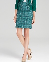 Rich texture and a daring shade put a new spin on the classic kate spade new york tweed skirt. Polish off the feminine style with a color-pop cardigan and nude pumps. Rich texture and a daring shade put a new spin on the classic kate spade new york tweed skirt. Polish off the feminine style with a color-pop cardigan and nude pumps.