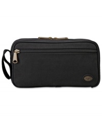 Great for yourself or someone else, this fossil double zip shave kit carries your gear in style. Great for yourself or someone else, this fossil double zip shave kit carries your gear in style.