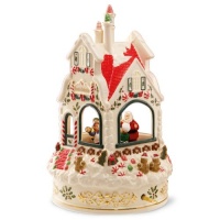 Lenox Holiday Carved Santa's Bake Shop Centerpiece