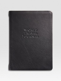 This traveler's must-have includes summary pages for jotting down your adventures, full color maps, toll-free numbers, world weather, distances and international dialing codes.LeatherHandmade320 pagesAbout 5 X 6Made in USA This traveler's must-have includes summary pages for jotting down your adventures, full color maps, toll-free numbers, world weather, distances and international dialing codes.LeatherHandmade320 pagesAbout 5 X 6Made in USA