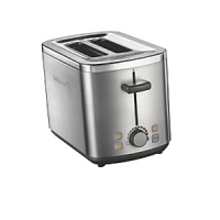 Extra wide slots and dual shade controls toast bagels, English muffins, and thick breads to perfection. Extra wide slots and dual shade controls toast bagels, English muffins, and thick breads to perfection.