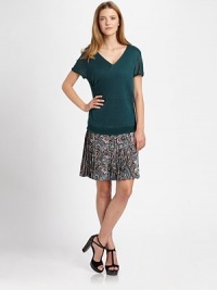 Featuring an exquisite blend of beloved classics, paisley and pleats, this skirt will add a touch of whimsy to virtually any wardrobe.Allover printBack zipperAbout 20 longPolyesterHand washMade in Italy Model shown is 5'10½ (179cm) wearing US size 4. Featuring an exquisite blend of beloved classics, paisley and pleats, this skirt will add a touch of whimsy to virtually any wardrobe.Allover printBack zipperAbout 20 longPolyesterHand washMade in Italy Model shown is 5'10½ (179cm) wearing US size 4.