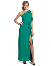 BCBGMAXAZRIA Women's Kendal One Shoulder Gown, Ultra Green, 2 BCBGMAXAZRIA Women's Kendal One Shoulder Gown, Ultra Green, 2