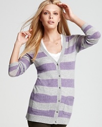 Touting a slouchy fit and roomy oversized pockets, this Magaschoni cardigan eases into the season with classic menswear inspiration. Slip the style over a feminine dress for the perfect boy-meets-girl mix. Touting a slouchy fit and roomy oversized pockets, this Magaschoni cardigan eases into the season with classic menswear inspiration. Slip the style over a feminine dress for the perfect boy-meets-girl mix.