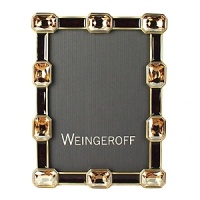 A hand-painted wood-brown border is enhanced by sparkling, hand-set golden topaz-style Swarovski® crystals, giving this frame a richly distinguished look. It was created by hand in Weingeroff's 4th-generation workshop in Rhode Island. A hand-painted wood-brown border is enhanced by sparkling, hand-set golden topaz-style Swarovski® crystals, giving this frame a richly distinguished look. It was created by hand in Weingeroff's 4th-generation workshop in Rhode Island.