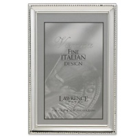 Lawrence Frames Polished Silver Plate 4x6 Picture Frame - Bead Border Design Lawrence Frames Polished Silver Plate 4x6 Picture Frame - Bead Border Design