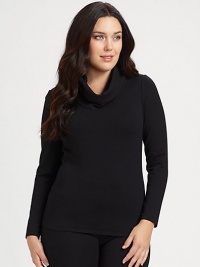 Offering a hint of shine and feminine fit, this cowlneck top is the knit piece you have been looking for.CowlneckLong sleevesPull-on styleAbout 24 from shoulder to hemWool/polyamide/polyesterDry cleanMade in Italy Offering a hint of shine and feminine fit, this cowlneck top is the knit piece you have been looking for.CowlneckLong sleevesPull-on styleAbout 24 from shoulder to hemWool/polyamide/polyesterDry cleanMade in Italy