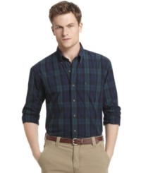 You'll be partial to this plaid Izod shirt for its effortless, classic style it always brings. You'll be partial to this plaid Izod shirt for its effortless, classic style it always brings.