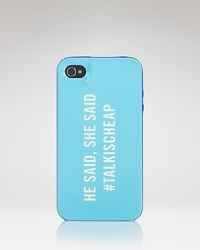 Say it like you mean it with this kate spade new york iPhone case, which is splashed with a playful motto. Say it like you mean it with this kate spade new york iPhone case, which is splashed with a playful motto.