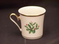 Lenox Holiday Gold Banded Ivory China Mug Lenox Holiday Gold Banded Ivory China Mug