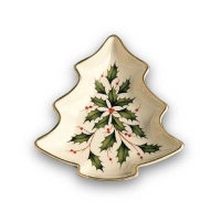 Lenox Holiday Gold-Banded Tree-Shaped Candy Dish Lenox Holiday Gold-Banded Tree-Shaped Candy Dish