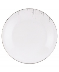 Bone china with platinum edges drips glittering icicles on slick, snowy white from Lenox Lifestyle dinnerware. The dishes, like this Platinum Ice dinner plates, are a recipe for cool in modern decor, delivering unique, unforgettable style to quiet meals and casual get-togethers. (Clearance) Bone china with platinum edges drips glittering icicles on slick, snowy white from Lenox Lifestyle dinnerware. The dishes, like this Platinum Ice dinner plates, are a recipe for cool in modern decor, delivering unique, unforgettable style to quiet meals and casual get-togethers. (Clearance)
