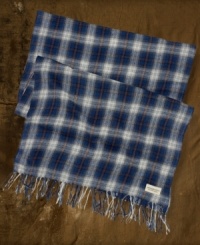 Layer your ensemble with a pieced indigo wool scarf for added warmth and rugged downtown style. Layer your ensemble with a pieced indigo wool scarf for added warmth and rugged downtown style.