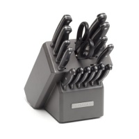 KitchenAid Triple Riveted 16-Piece Set in Silverite Block KitchenAid Triple Riveted 16-Piece Set in Silverite Block