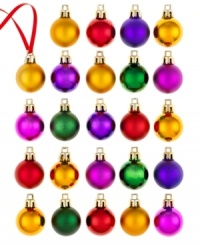 Simply timeless and made to last, Kurt Adler's mini ball ornaments lend brilliant shine to your tree in a mix of classic and cool new Christmas colors. Simply timeless and made to last, Kurt Adler's mini ball ornaments lend brilliant shine to your tree in a mix of classic and cool new Christmas colors.