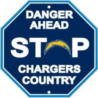 NFL San Diego Chargers Stop Sign NFL San Diego Chargers Stop Sign