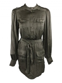 Rachel Zoe womens murray satinly belted shirt dress Rachel Zoe womens murray satinly belted shirt dress