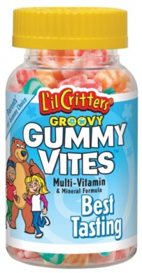 L'il Critters Groovy Gummy Vites Multi-Vitamin & Mineral, Swirly Bears, 70-Count Bottles (Pack of 4) L'il Critters Groovy Gummy Vites Multi-Vitamin & Mineral, Swirly Bears, 70-Count Bottles (Pack of 4)