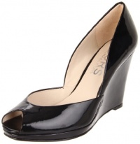 Kors Michael Kors Women's Vail Open-toe Wedge Pump,black,8 M Us