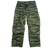 Mens Pants - Vintage Vietnam Era 6Pkt Fatigues Tiger Stripe by Rothco Mens Pants - Vintage Vietnam Era 6Pkt Fatigues Tiger Stripe by Rothco