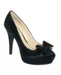 Lovely shimmer makes your night that much better. INC International Concepts' Benecia platform pumps are made of the smoothest satin and feature sparkly rhinestones all over. Lovely shimmer makes your night that much better. INC International Concepts' Benecia platform pumps are made of the smoothest satin and feature sparkly rhinestones all over.