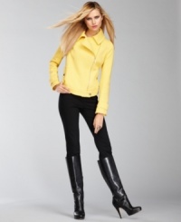 Colorful yet cool, INC's moto jacket makes an effortlessly chic addition to your look. Colorful yet cool, INC's moto jacket makes an effortlessly chic addition to your look.