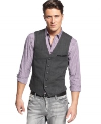 Button up your casual look with this sleek vest from INC International Concepts. Button up your casual look with this sleek vest from INC International Concepts.