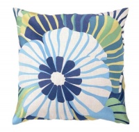Trina Turk Down-Filled Pillow, Sea Floral, Blue, 20 by 20-Inches Trina Turk Down-Filled Pillow, Sea Floral, Blue, 20 by 20-Inches