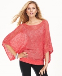 A sheer winner: INC's kimono sleeve sweater, featuring a metallic finish-- complete the look with your fave jeans! (Clearance) A sheer winner: INC's kimono sleeve sweater, featuring a metallic finish-- complete the look with your fave jeans! (Clearance)