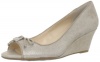 Calvin Klein Women's Olita Dusty Tumbled Wedge Pump,Light Taupe,7.5 M US