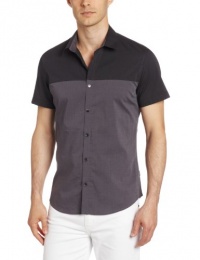Calvin Klein Sportswear Men's Short Sleeve Yarn Dye End On End Co Calvin Klein Sportswear Men's Short Sleeve Yarn Dye End On End Co
