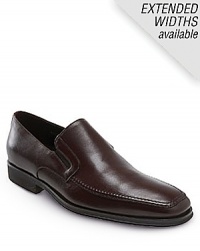 Fancy twin gore slip-on loafers with nappa leather upper. Leather lined. Flexible rubber sole for traction and durability. Fancy twin gore slip-on loafers with nappa leather upper. Leather lined. Flexible rubber sole for traction and durability.
