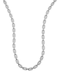 A simple classic. This long necklace from Michael Kors is styled in a linked design. Crafted in silver tone brass. Approximate length: 34 inches. A simple classic. This long necklace from Michael Kors is styled in a linked design. Crafted in silver tone brass. Approximate length: 34 inches.