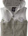 LRG - Kids Boys 2-7 Little Artist Driven Hooded Vest, Ash Heather, 6