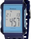 Armitron Men's 408177BLBL Square Chronograph Blue Resin Digital Sport Watch