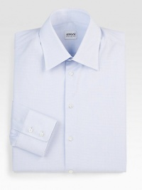 A slimmer, modern fit in a mini check print shaped in fine Italian cotton.ButtonfrontPoint collarCottonMachine washImported A slimmer, modern fit in a mini check print shaped in fine Italian cotton.ButtonfrontPoint collarCottonMachine washImported