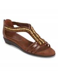 The perfect complement to a maxi skirt or dress. The Atstanding sandals by Aerosoles round out a boho-chic look with earth tones and wooden beading. The perfect complement to a maxi skirt or dress. The Atstanding sandals by Aerosoles round out a boho-chic look with earth tones and wooden beading.