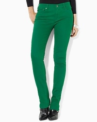 An essential denim jean features a slim, straight leg and a hint of stretch for a versatile, modern look. An essential denim jean features a slim, straight leg and a hint of stretch for a versatile, modern look.
