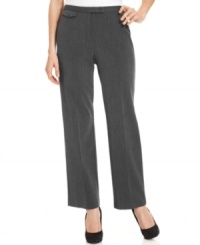 These petite straight-leg trousers from JM Collection are a perfect workday basic. Pair with blouses and blazers for professional polish. These petite straight-leg trousers from JM Collection are a perfect workday basic. Pair with blouses and blazers for professional polish.