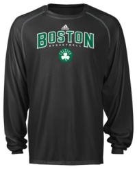 You're Boston Celtics' #1 fan! Show your team's spirit in this long sleeve tee by adidas made from CLIMALITE to help keep you cool and dry. You're Boston Celtics' #1 fan! Show your team's spirit in this long sleeve tee by adidas made from CLIMALITE to help keep you cool and dry.