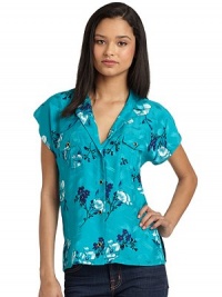 THE LOOKHawaiian printNotch lapelFront button closure Vented short sleevesChest button flap pocketsVented hemTHE FITAbout 24 from shoulder to hemTHE MATERIALSilkCARE & ORIGINDry cleanImportedModel shown is 5'10 (177cm) wearing US size Small. THE LOOKHawaiian printNotch lapelFront button closure Vented short sleevesChest button flap pocketsVented hemTHE FITAbout 24 from shoulder to hemTHE MATERIALSilkCARE & ORIGINDry cleanImportedModel shown is 5'10 (177cm) wearing US size Small.