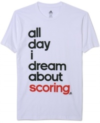 Keep your head in the game with this graphic t-shirt from adidas. Keep your head in the game with this graphic t-shirt from adidas.