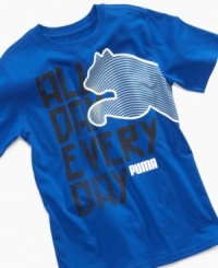 In this Puma tee, your little guy is all day every day cool and cute. In this Puma tee, your little guy is all day every day cool and cute.