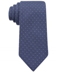 On point: keep your business look polished with this silk tie from Calvin Klein. On point: keep your business look polished with this silk tie from Calvin Klein.