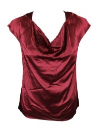 Jones New York Womens Cabernet Sutton Place Beaded Cowl Neck Top 4 Jones New York Womens Cabernet Sutton Place Beaded Cowl Neck Top 4