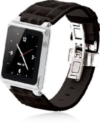 iWatchz STLBLKDYTP Timepiece Stainless Leather Watch Strap for iPod nano 6th Gen with Deploy-Black iWatchz STLBLKDYTP Timepiece Stainless Leather Watch Strap for iPod nano 6th Gen with Deploy-Black